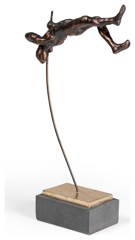 Flying Vaulter Polystone Sculpture, Pole Vaulter 2