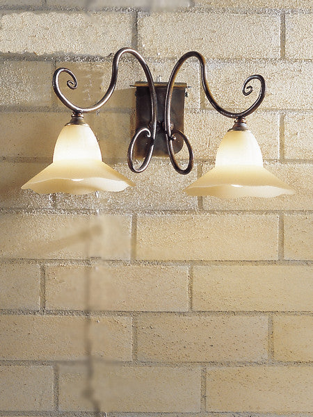 Country Line 1812 Wall Sconce, Graphite And Silver, Satin Amber