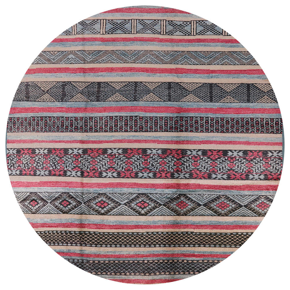 Ahgly Company Indoor Round Mid-Century Modern Area Rugs, 8' Round