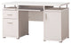 Benzara BM156220 Elegant White Computer Desk With Efficient Storage