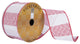 Vickerman Q201306 4"X10 Yard Red & White Heather Color Block Christmas Ribbon