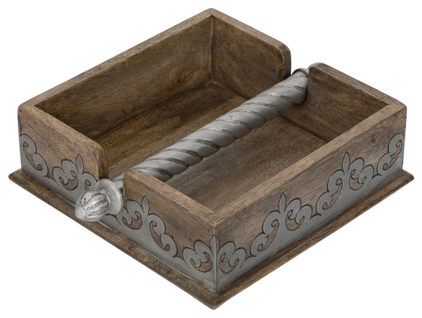 7"Sq Wood/Metal Na Packin Holder