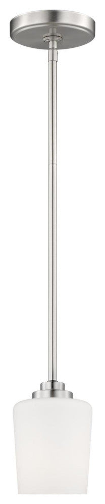 Generation Lighting 6102801EN3 Windom 4"W LED Pendant - Brushed Nickel