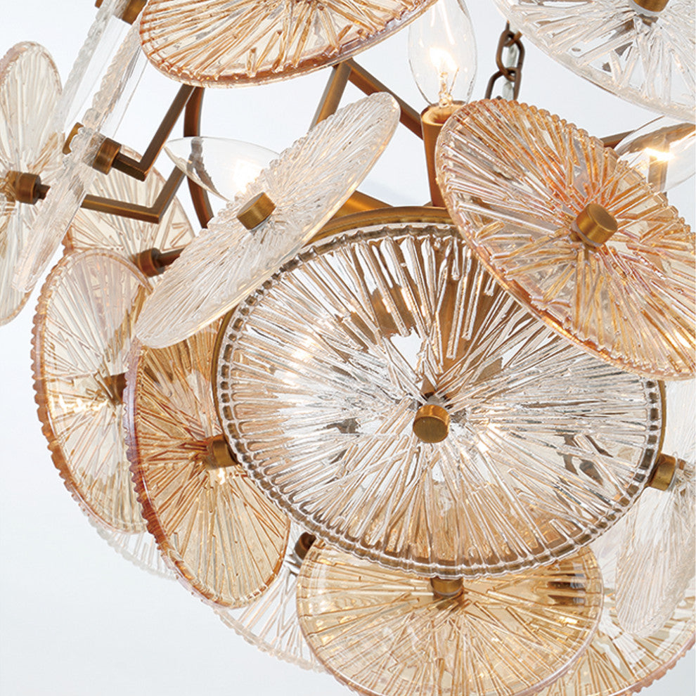 Sue-Anne 6-Light Chandelier, Plated Brass