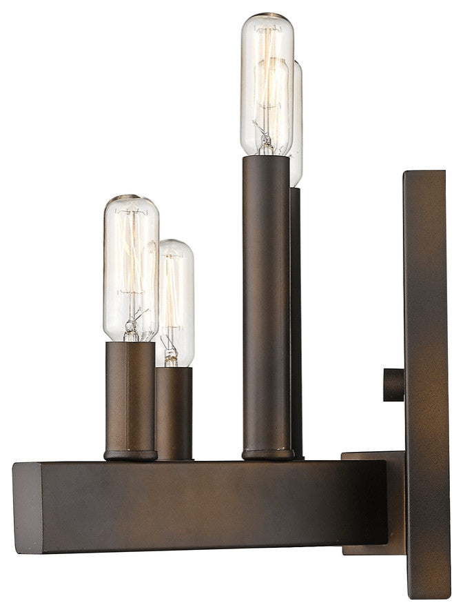 Four Light Bronze Metal Vintage Wall Sconce
