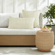 Cable Knit 2 Piece Lumbar Pillow Shell Set, Antique White, 2 Piece, 14"x26"