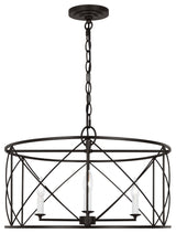 Beatrix 4-Light Indoor Large Lantern Pendant, Aged Iron