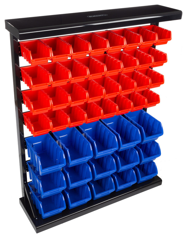 47 Bin Storage Rack Organizer- Wall Mountable Drawers by Stalwart