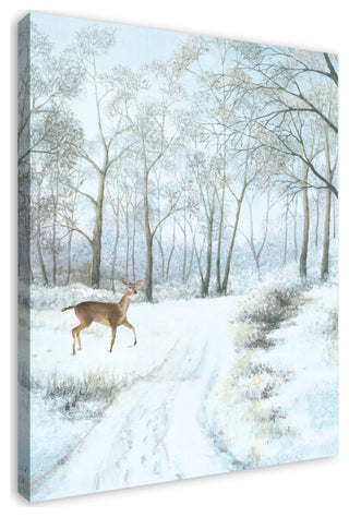 Doe Walking In The Snow 30x40 Canvas Wall Art