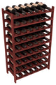 54-Bottle Stackable Wine Rack, Premium Redwood, Cherry Stain