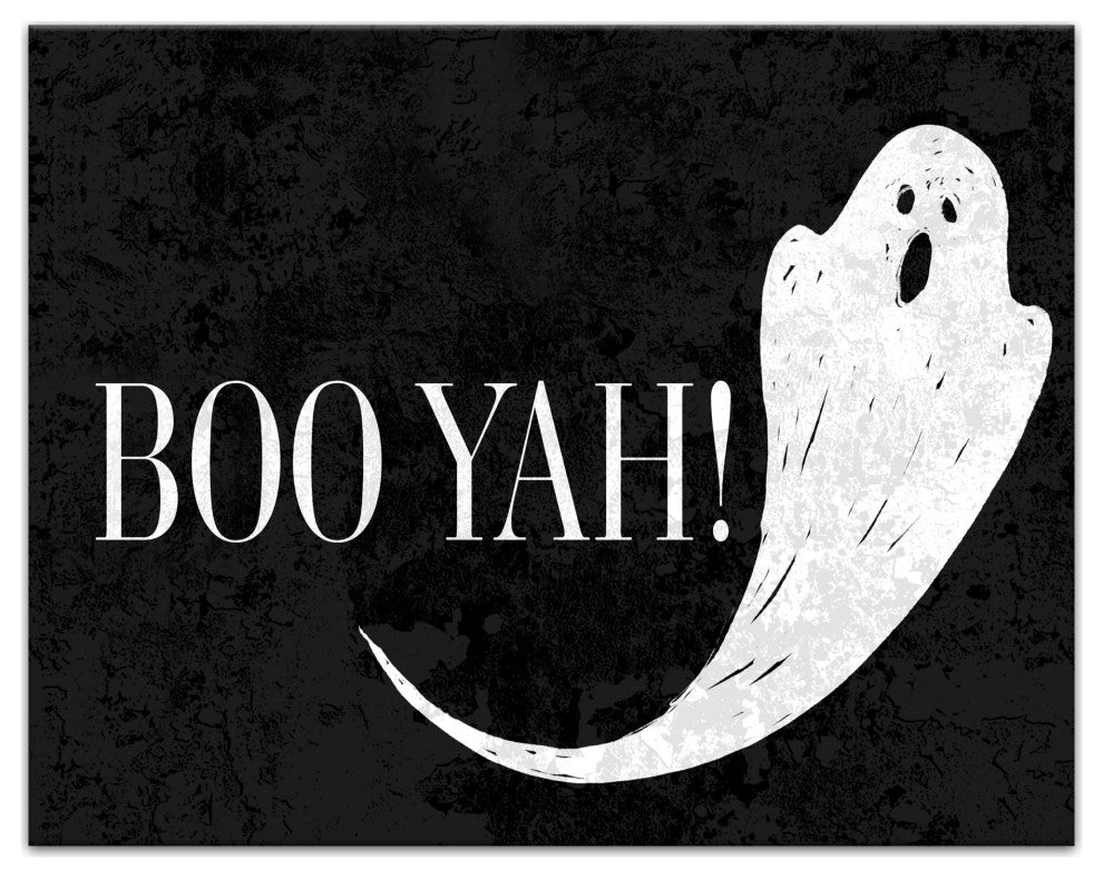 Boo Yah Ghost 14x11 Canvas Wall Art