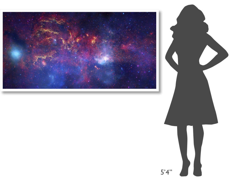 "NASA's Great Observatories Examine Galactic Center Region" Paper Art, 62"x32"