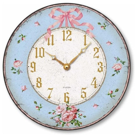 Vintage-Style French Rococo Wall Clock, 12 Inch Diameter
