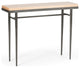 Wick 42" Console Table, Natural Iron Finish, Maple Natural Accents