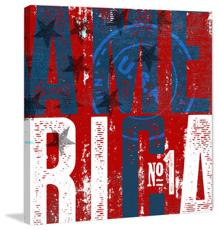 Marmont Hill, "America No.1" by Rick Martin Painting Wrapped Canvas, 24x24