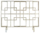 Squares Fire Screen, Antique Finish
