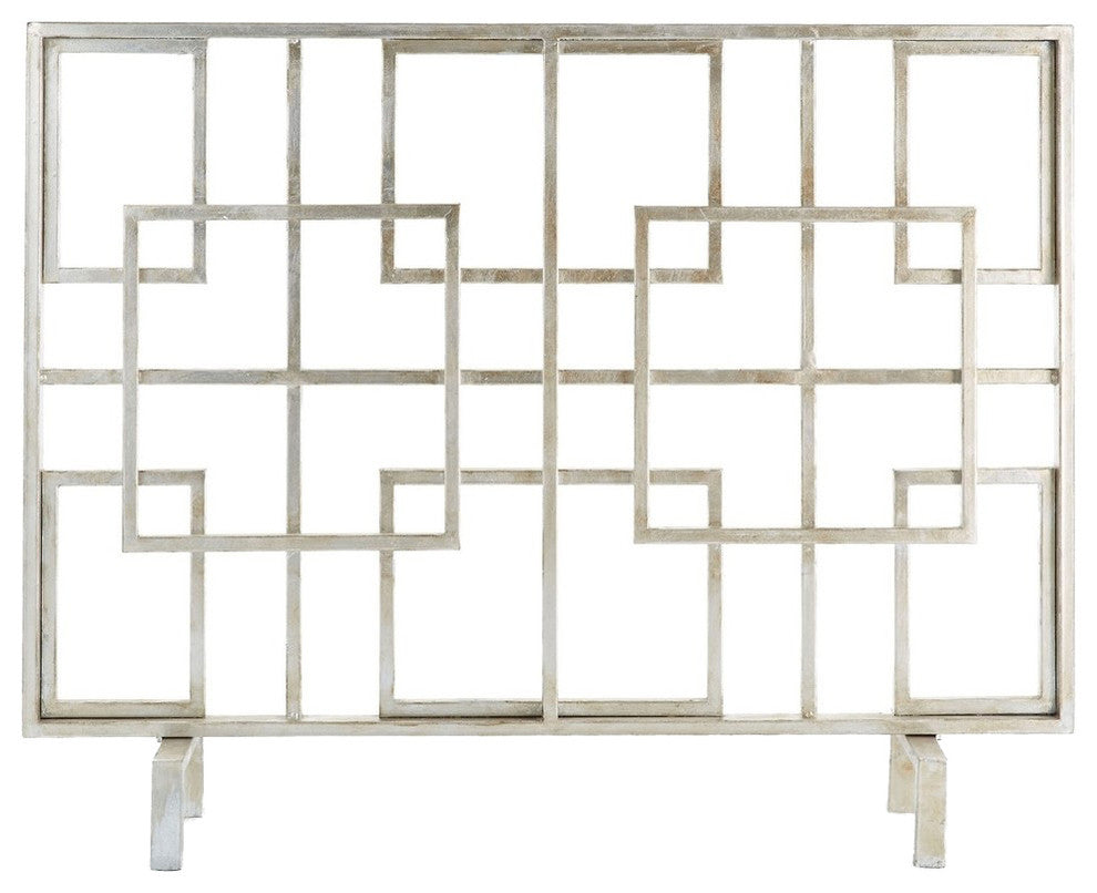 Squares Fire Screen, Antique Finish