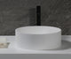 15" Round White Matte Solid Surface Resin Sink