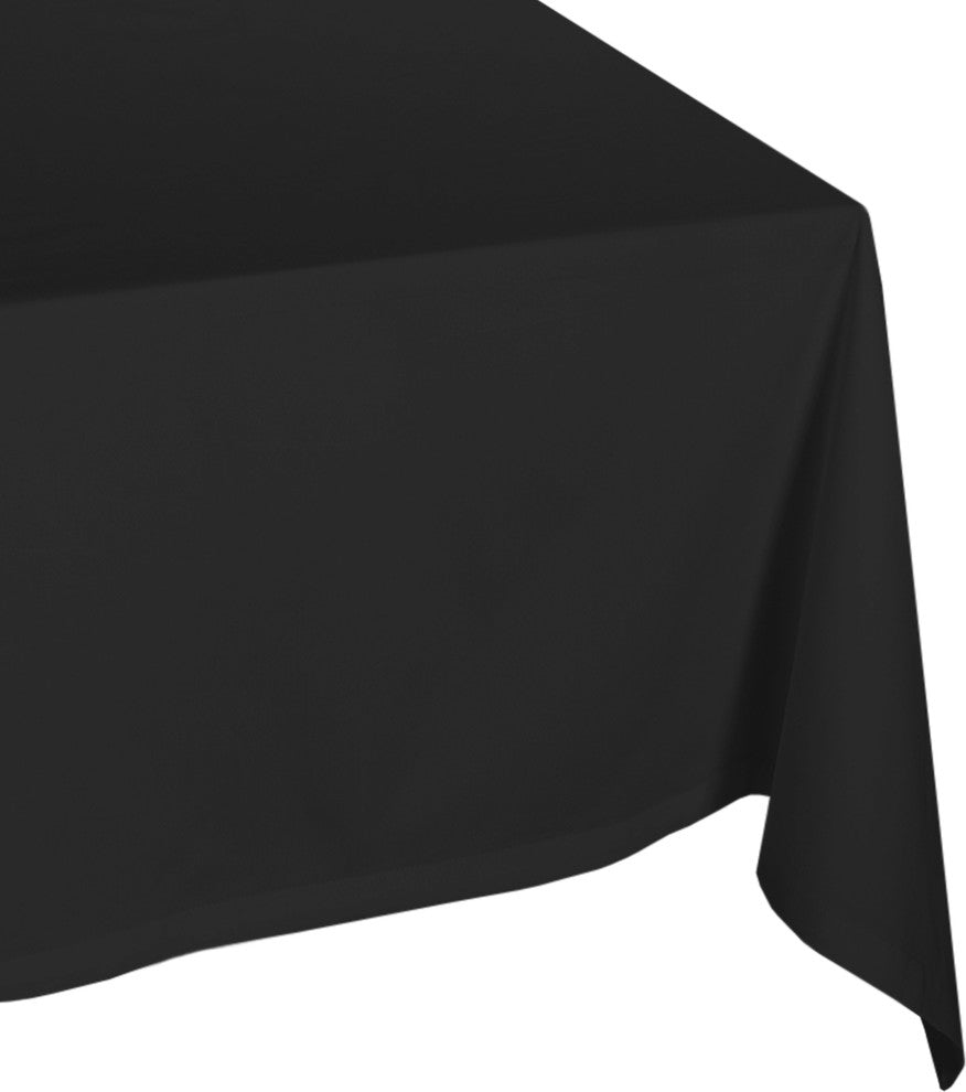 DII Black Polyester Tablecloth 60"x84"
