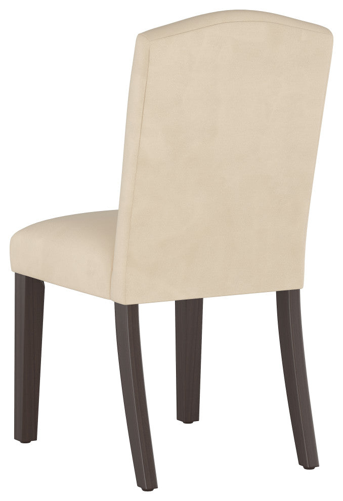 Janet Camel Back Dining Chair, Velvet Pearl
