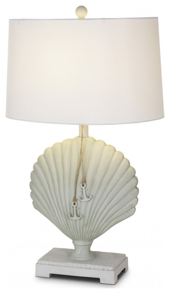 Set of 2 Pale Blue Sea Shell Table Lamps