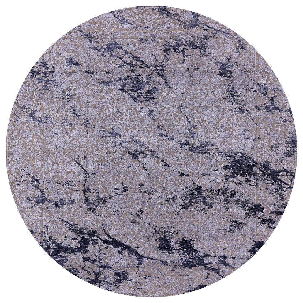 Ahgly Company Indoor Round Mid-Century Modern Area Rugs, 7' Round