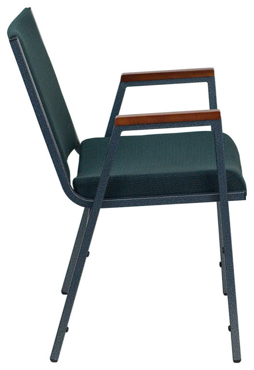Green Fabric Metal Stack Chair XU-60154-GN-GG