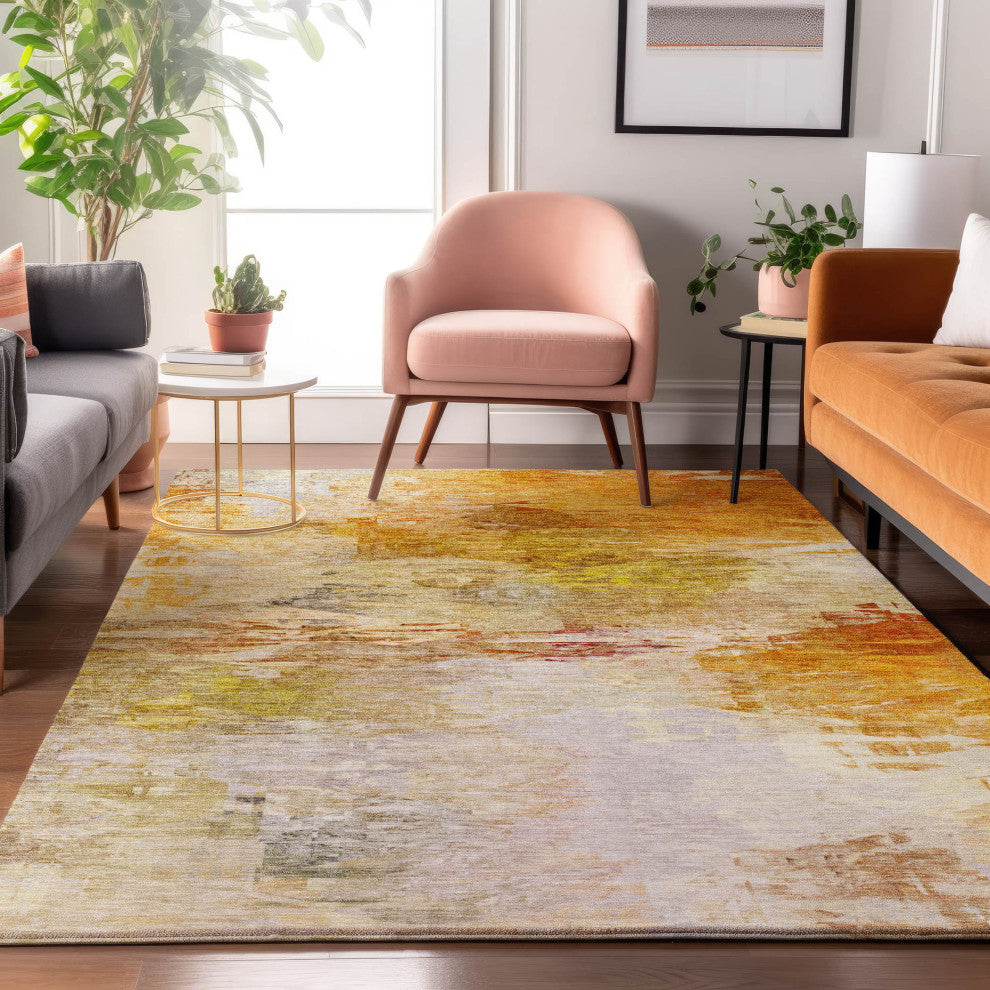 Premium Machine Washable Mayfield AMF595 Paprika 10' x 14' Rug
