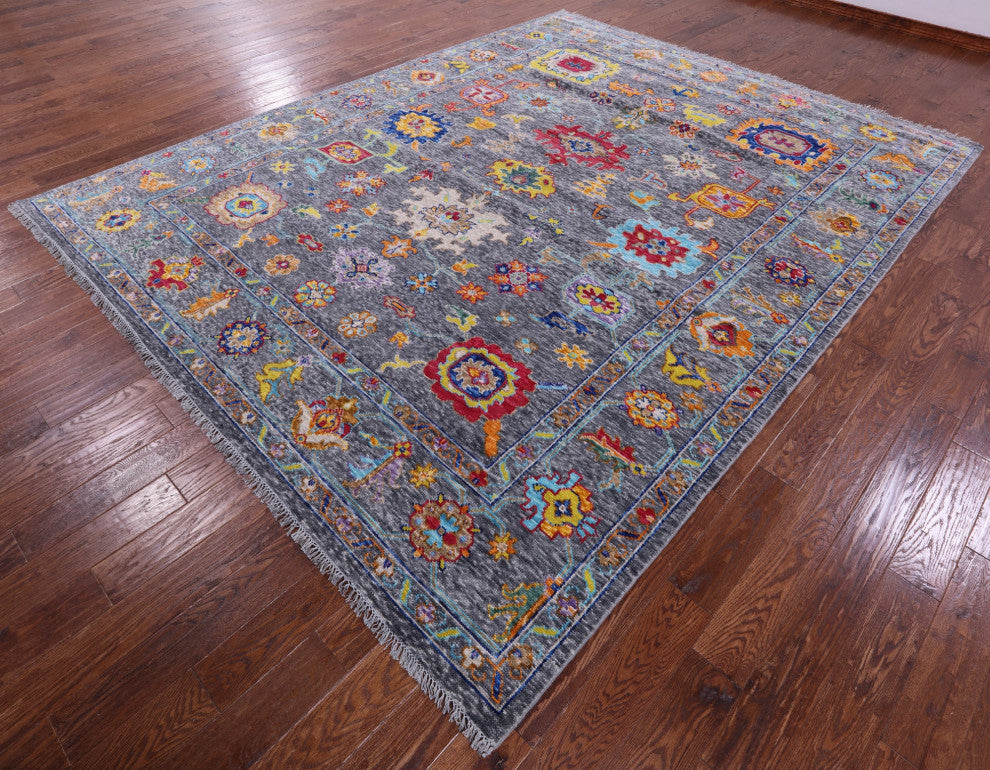 9' 3" X 11' 10" Turkish Oushak Handmade Rug - Q16132