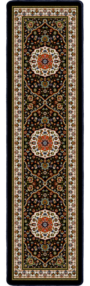 Zanza, Navy, 2'x8'