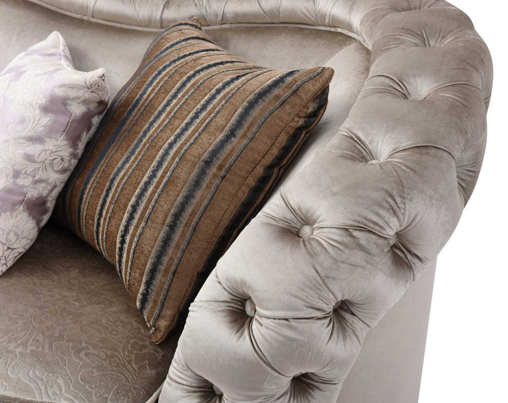 Broadway 79 in. W Round Arm Velvet Straight Sofa, 79 in.