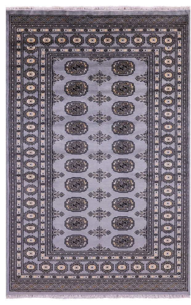 4' 0" X 6' 2" Silky Bokhara Hand Knotted Wool Rug - Q21834