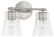 Capital Lighting, 146921BN-533, 14"Wx9.5"H 2-Light Vanity