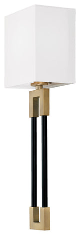 Capital Lighting 644711 Bleeker 19" Tall Wall Sconce - Aged Brass / Black