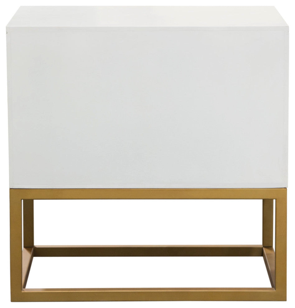 Spectrum 2-Drawer Accent Table, White