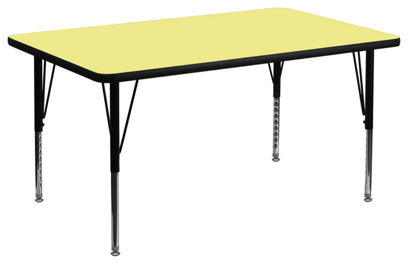 36"x72" Yellow Thermal Laminate Activity Table