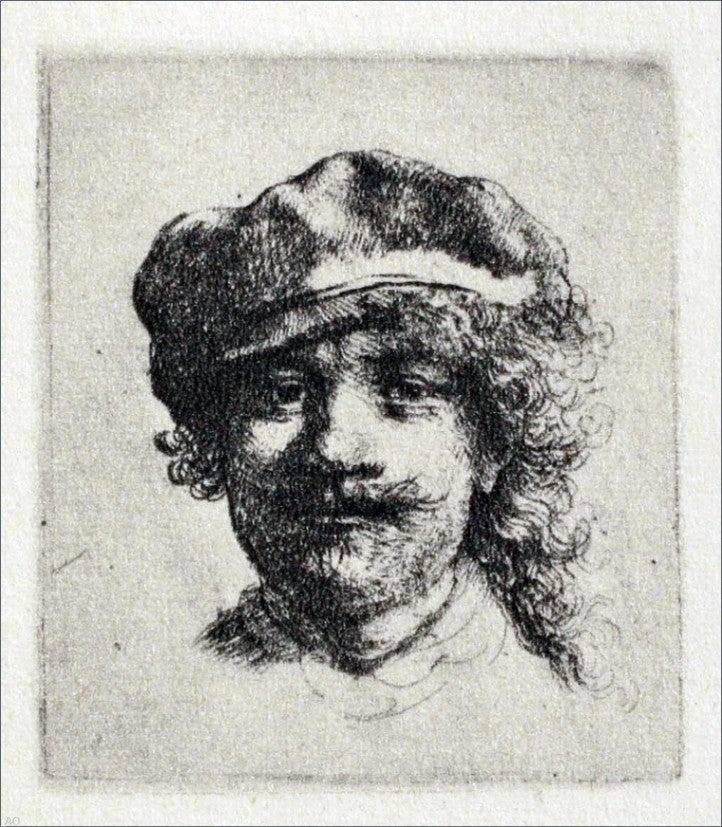 Rembrandt Van Rijn Rembrandt With Haggard Eyes Wall Decal Print