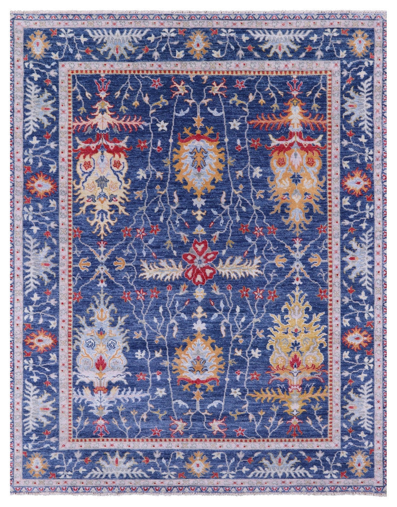 8' 10" X 11' 11" Handmade Turkish Oushak Wool Rug - Q13373