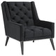 Modern Black Peruse Velvet Armchair