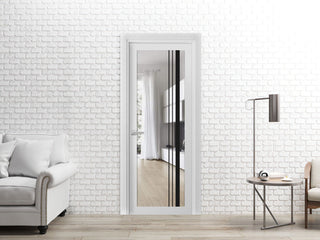 Solid French Door 30x80 | Lucia 2566 White Silk| Bathroom