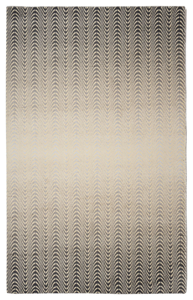 Gray Ombre Tile Contemporary Modern Area Rug, 5'x7'