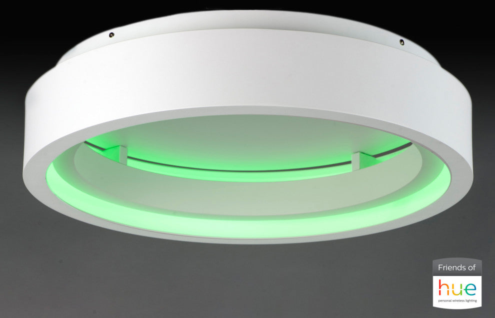 ET2 E35001 iCorona 24" Color Changing LED Ceiling Light - Matte White