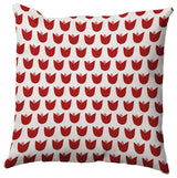 20" x 20" Simple Tulip Design Decorative Indoor Pillow, Red