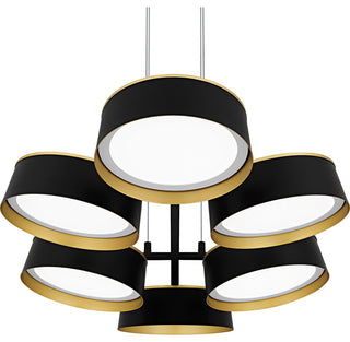 Quoizel BYS640 Byrnes 40"W LED Linear Chandelier - Matte Black