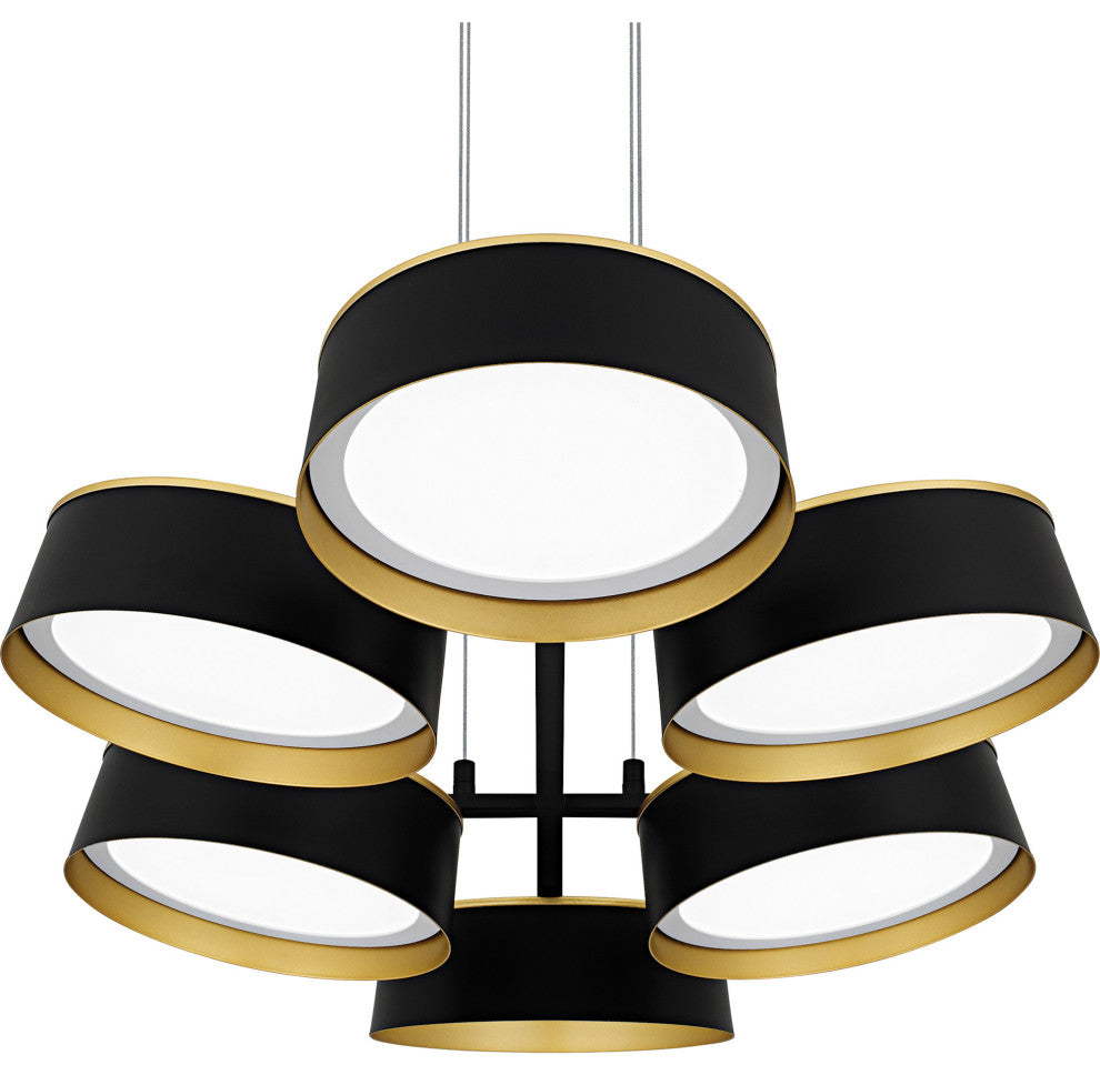 Quoizel BYS640 Byrnes 40"W LED Linear Chandelier - Matte Black