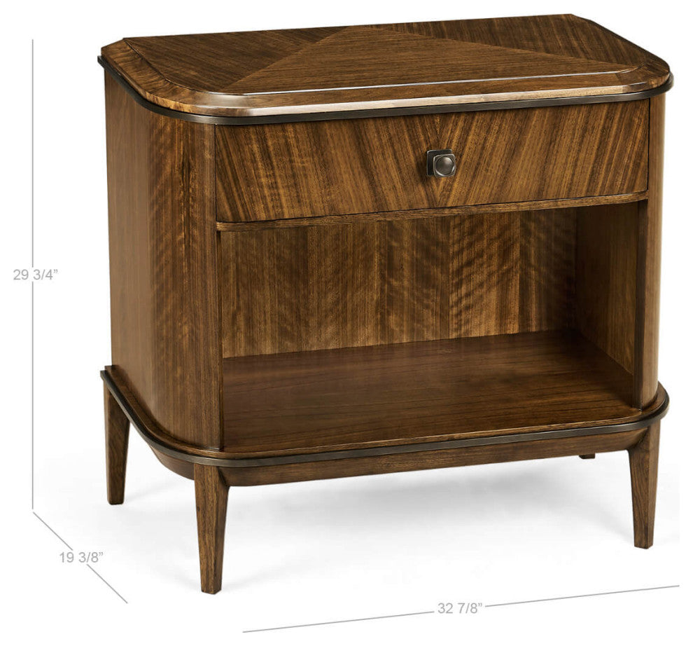 Mid Century Style D Form Nightstand