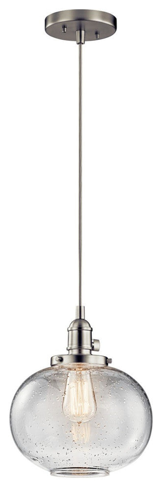 Kichler Avery 1 Light Mini Pendant, Brushed Nickel
