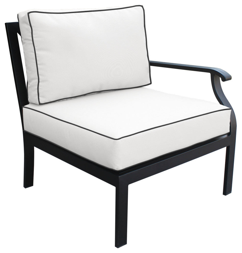 kathy ireland Madison Ave. 9 Piece Aluminum Patio Furniture Set 09b, Snow