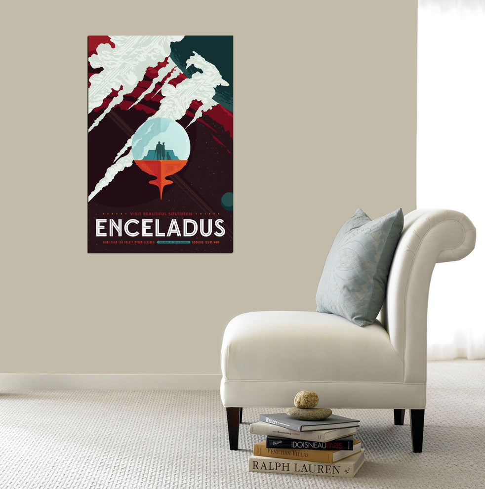 Epic Graffiti "Visions of the Future: Enceladus" Giclee Canvas Wall Art, 26"x40"