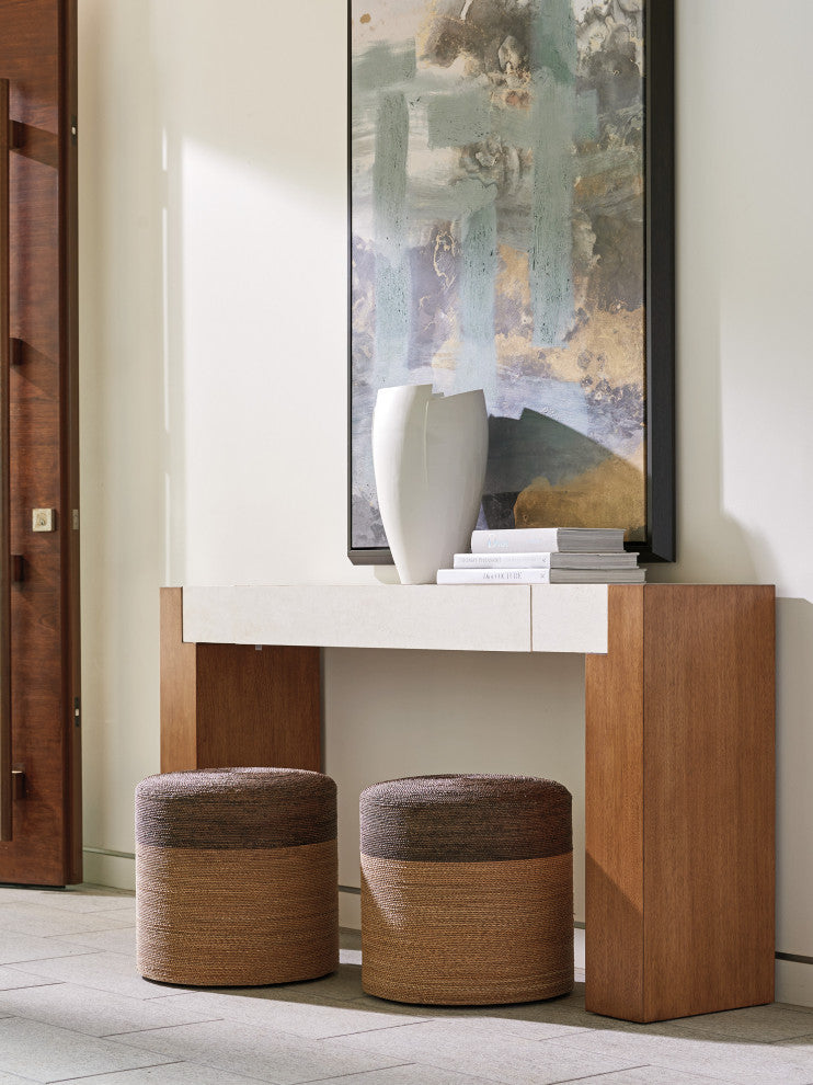 Highlands Woven Ottoman